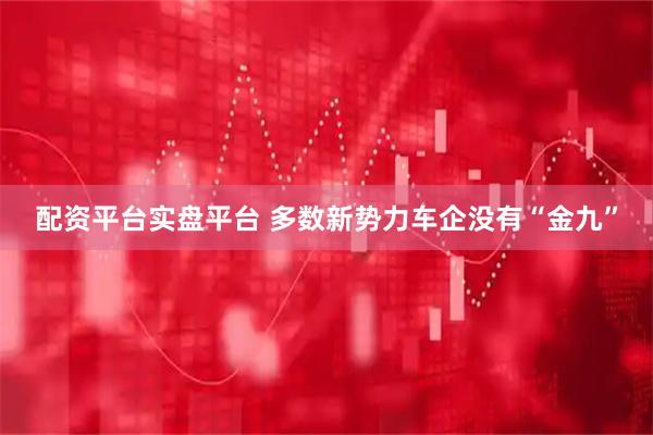 配资平台实盘平台 多数新势力车企没有“金九”